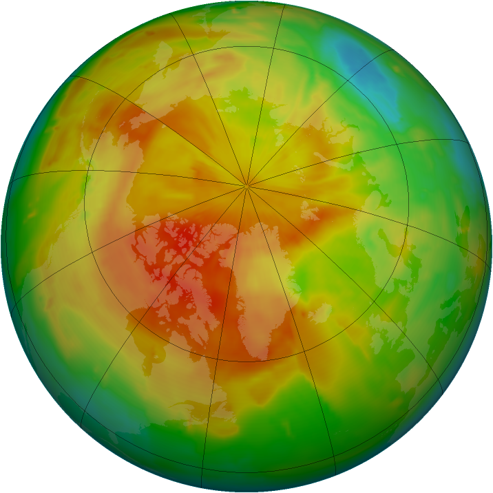 Arctic ozone map for 22 April 2011